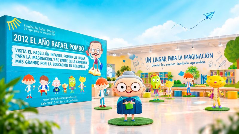 Pabellón infantil del Año Rafael Pombo con los personajes de sus cuentos