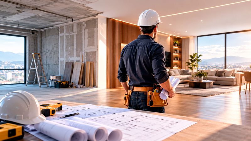 Reforma de un apartamento: de obra gris a un salón terminado